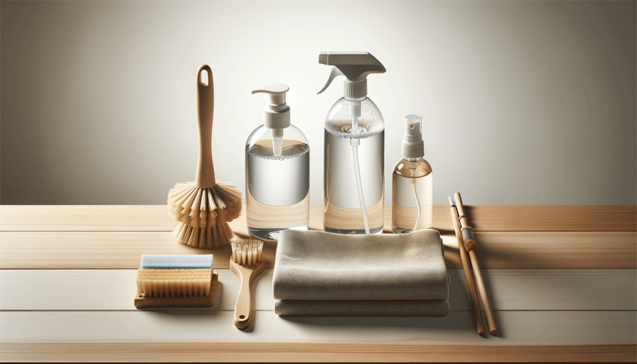 Eco friendly cleaning supplies and brushes